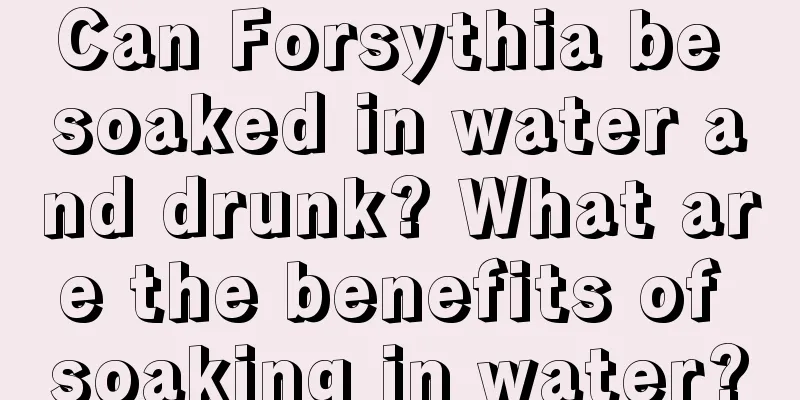 Can Forsythia be soaked in water and drunk? What are the benefits of soaking in water?