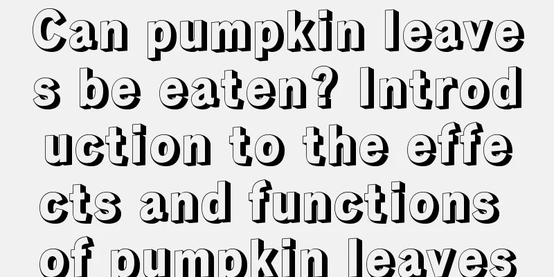 Can pumpkin leaves be eaten? Introduction to the effects and functions of pumpkin leaves