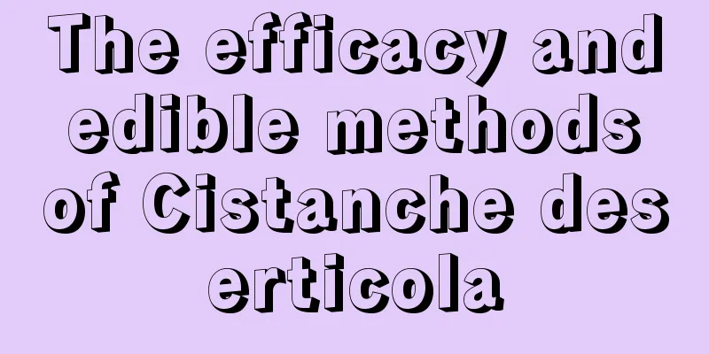 The efficacy and edible methods of Cistanche deserticola