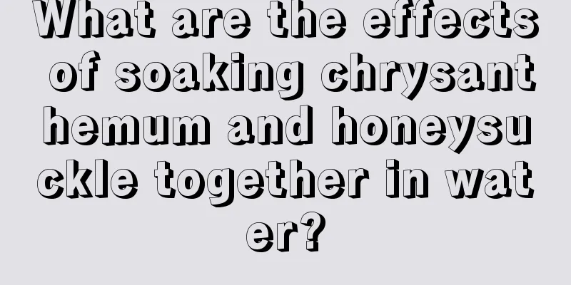 What are the effects of soaking chrysanthemum and honeysuckle together in water?