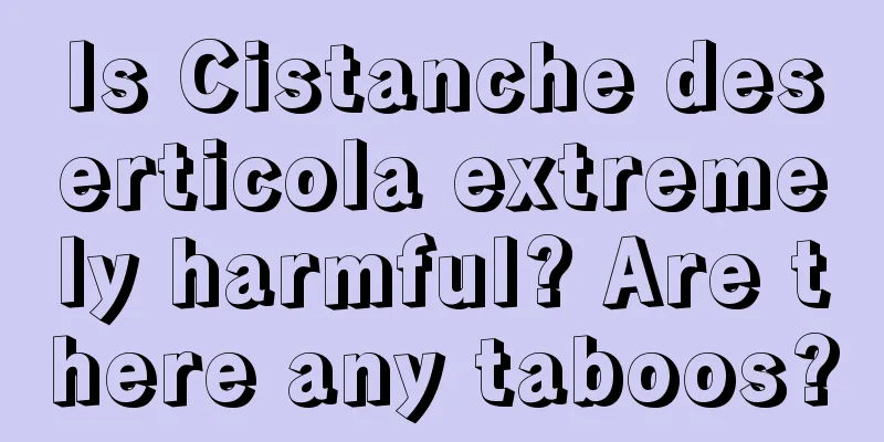 Is Cistanche deserticola extremely harmful? Are there any taboos?