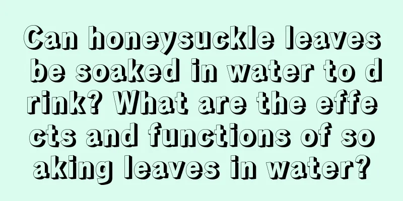 Can honeysuckle leaves be soaked in water to drink? What are the effects and functions of soaking leaves in water?