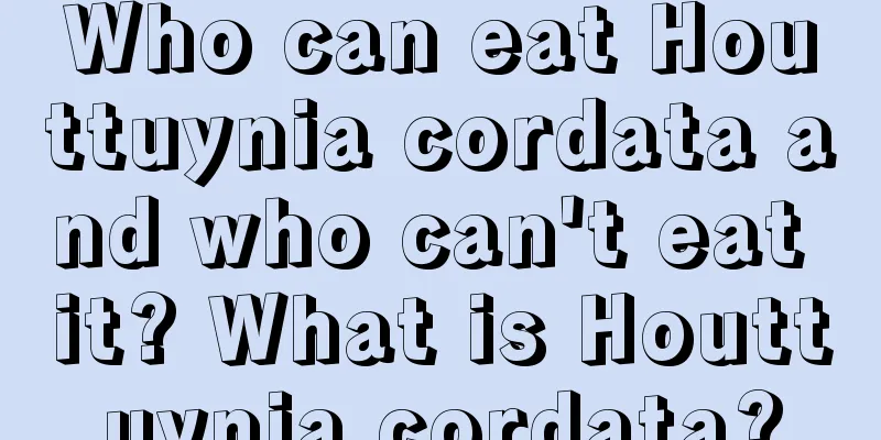 Who can eat Houttuynia cordata and who can't eat it? What is Houttuynia cordata?