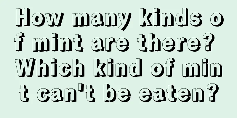 How many kinds of mint are there? Which kind of mint can't be eaten?