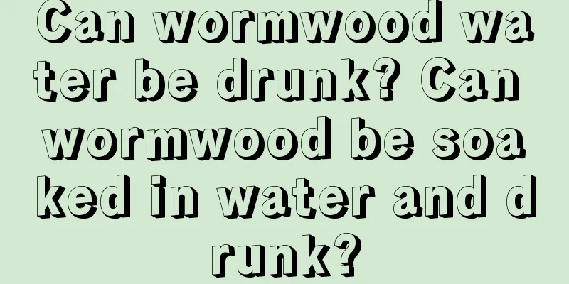 Can wormwood water be drunk? Can wormwood be soaked in water and drunk?