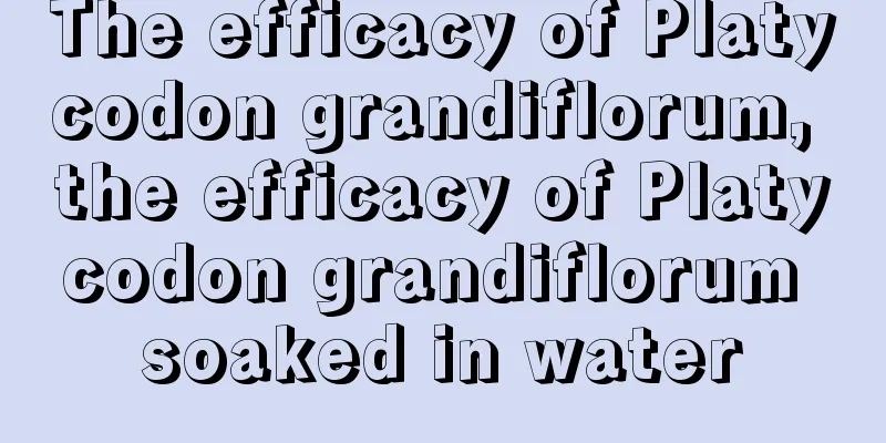 The efficacy of Platycodon grandiflorum, the efficacy of Platycodon grandiflorum soaked in water