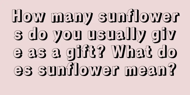 How many sunflowers do you usually give as a gift? What does sunflower mean?