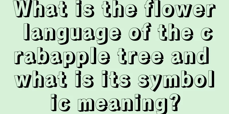 What is the flower language of the crabapple tree and what is its symbolic meaning?