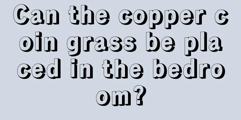 Can the copper coin grass be placed in the bedroom?