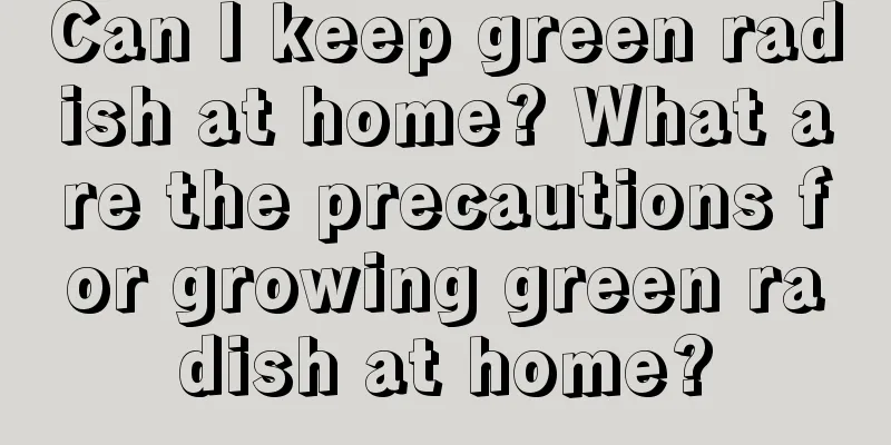 Can I keep green radish at home? What are the precautions for growing green radish at home?