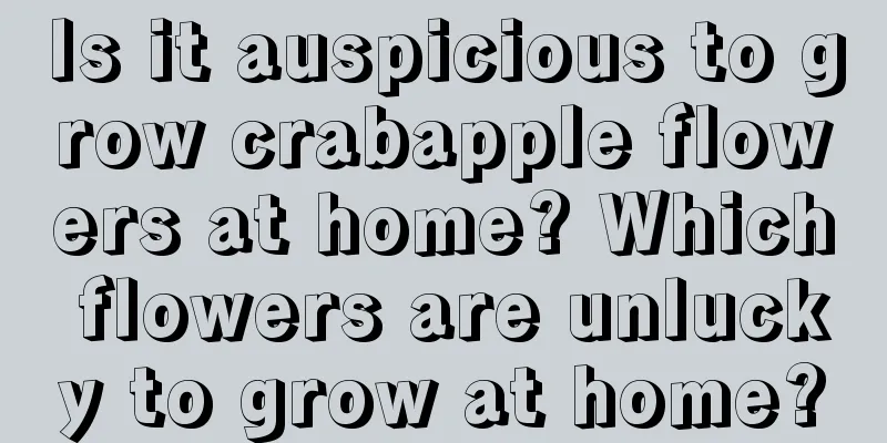 Is it auspicious to grow crabapple flowers at home? Which flowers are unlucky to grow at home?