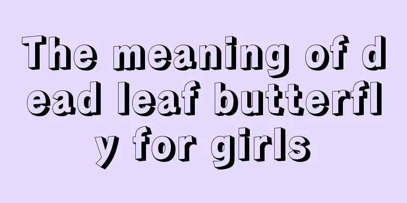 The meaning of dead leaf butterfly for girls