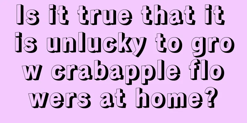 Is it true that it is unlucky to grow crabapple flowers at home?