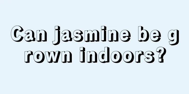 Can jasmine be grown indoors?