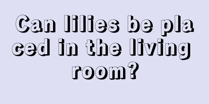 Can lilies be placed in the living room?