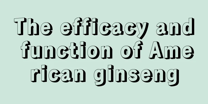 The efficacy and function of American ginseng