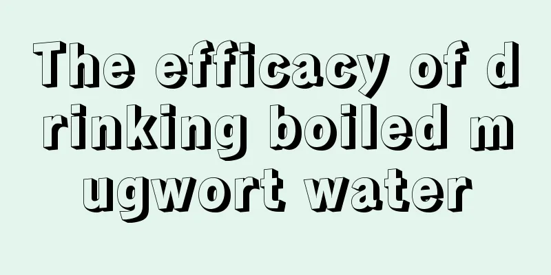 The efficacy of drinking boiled mugwort water