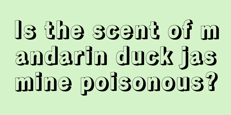 Is the scent of mandarin duck jasmine poisonous?