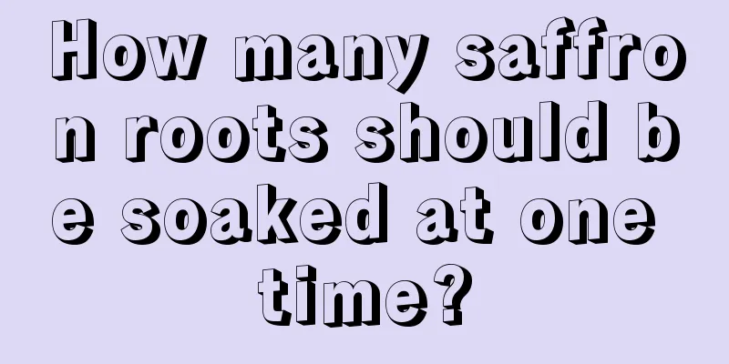 How many saffron roots should be soaked at one time?