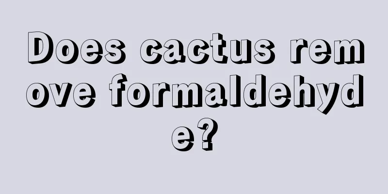 Does cactus remove formaldehyde?