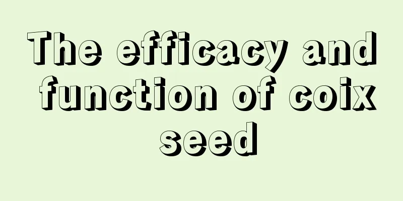 The efficacy and function of coix seed