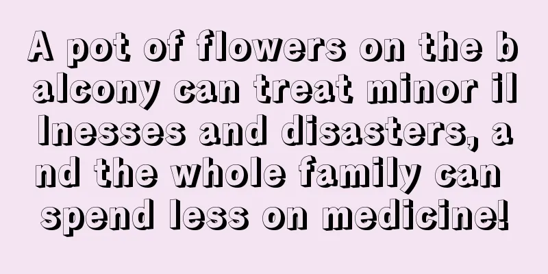 A pot of flowers on the balcony can treat minor illnesses and disasters, and the whole family can spend less on medicine!