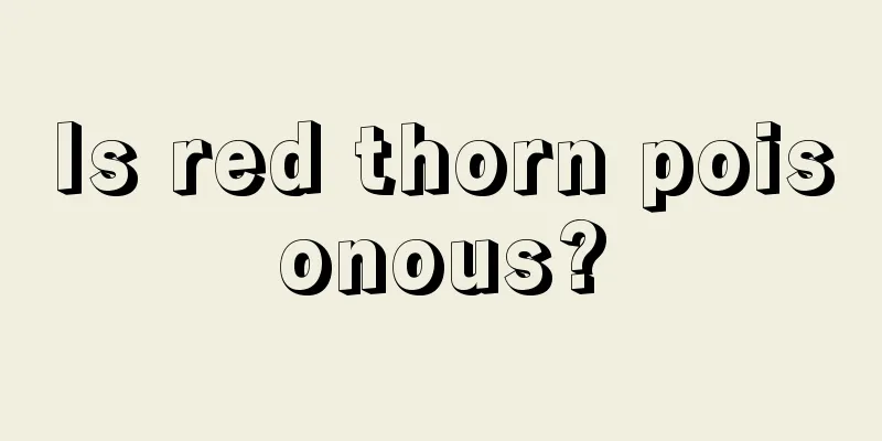 Is red thorn poisonous?