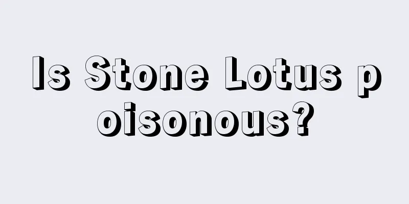 Is Stone Lotus poisonous?