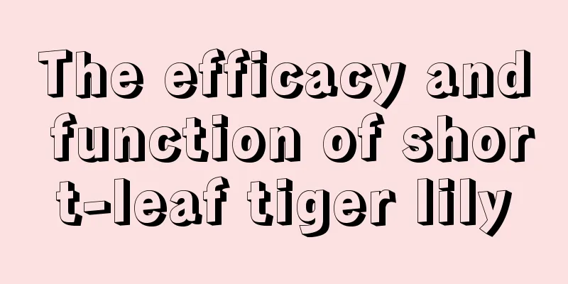 The efficacy and function of short-leaf tiger lily