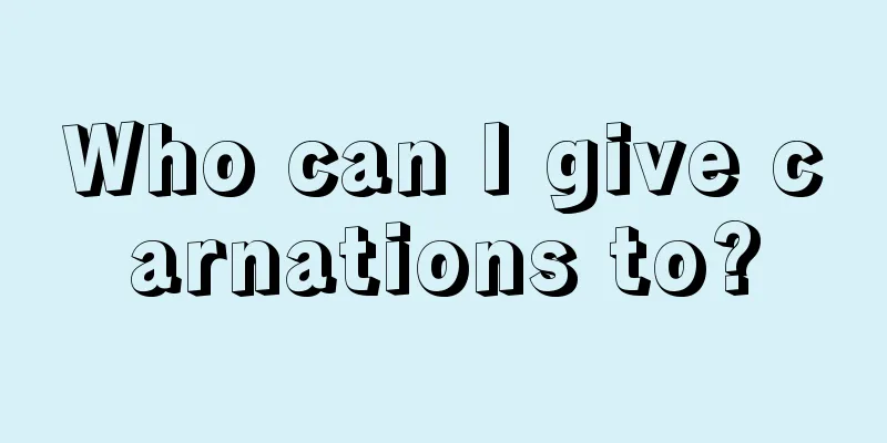 Who can I give carnations to?