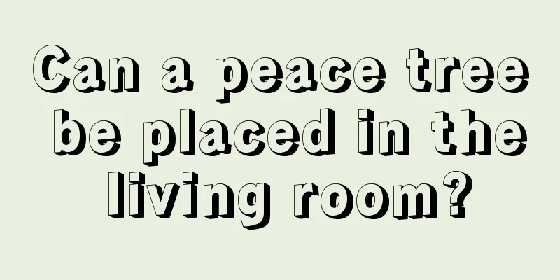 Can a peace tree be placed in the living room?