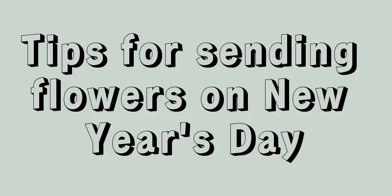 Tips for sending flowers on New Year's Day