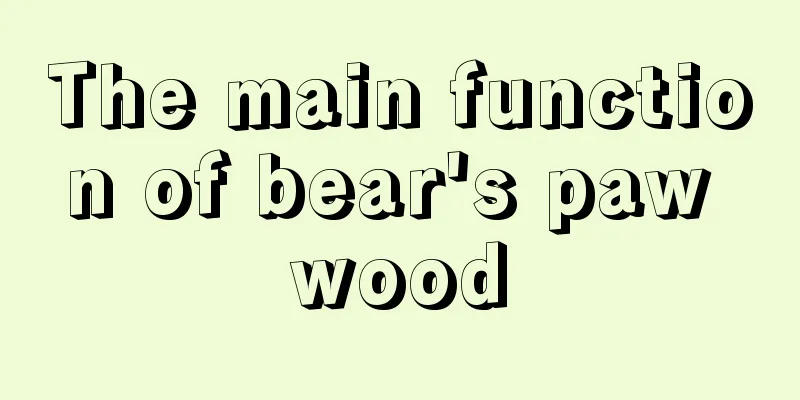 The main function of bear's paw wood