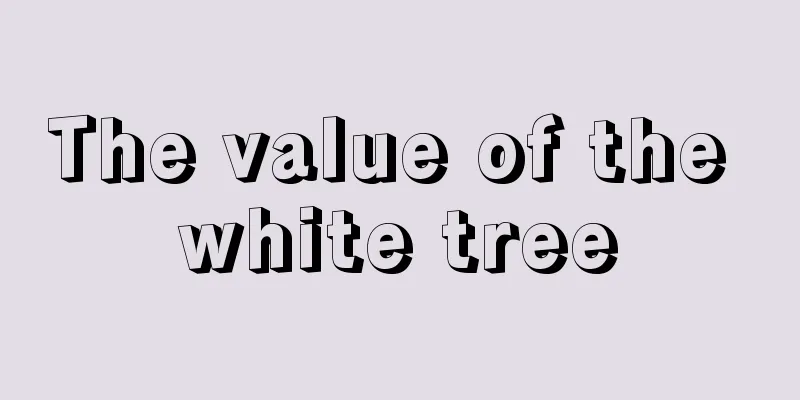 The value of the white tree