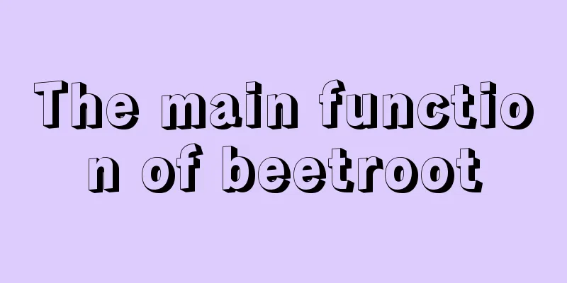 The main function of beetroot