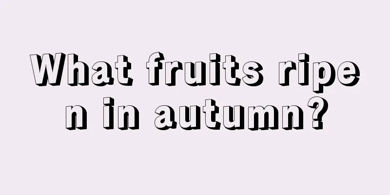 What fruits ripen in autumn?