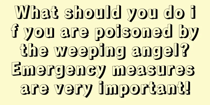 What should you do if you are poisoned by the weeping angel? Emergency measures are very important!