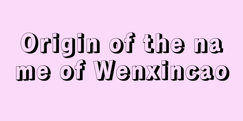 Origin of the name of Wenxincao