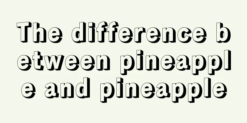 The difference between pineapple and pineapple