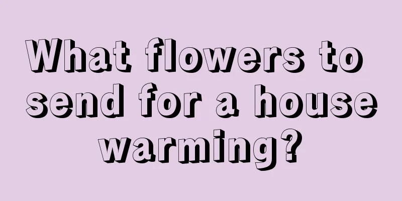 What flowers to send for a housewarming?