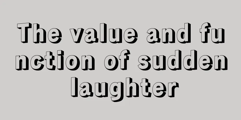 The value and function of sudden laughter