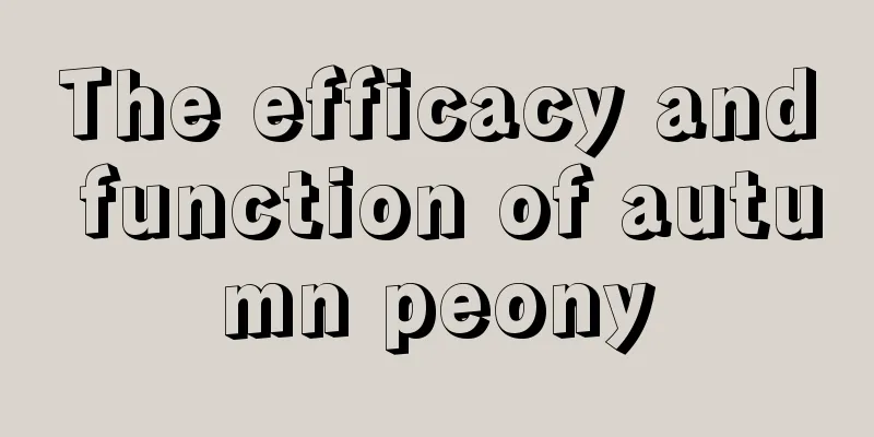 The efficacy and function of autumn peony