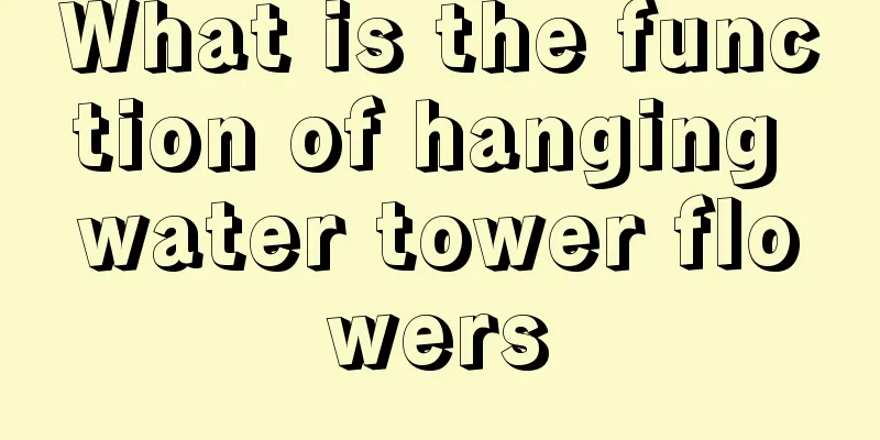 What is the function of hanging water tower flowers