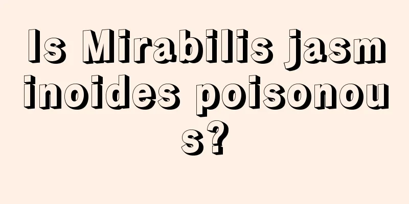 Is Mirabilis jasminoides poisonous?