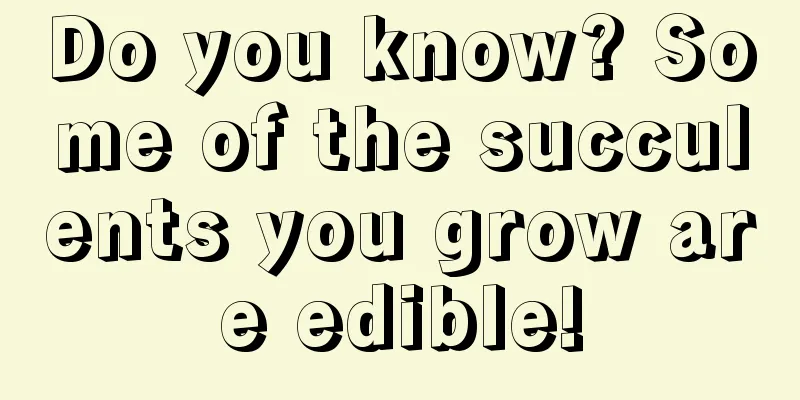 Do you know? Some of the succulents you grow are edible!