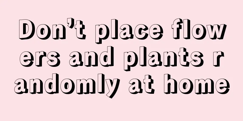 Don’t place flowers and plants randomly at home