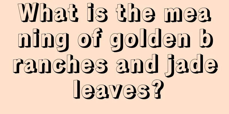 What is the meaning of golden branches and jade leaves?