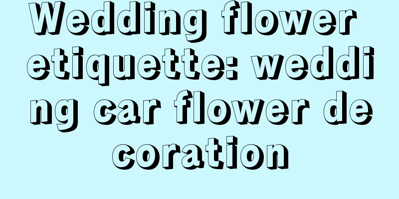 Wedding flower etiquette: wedding car flower decoration