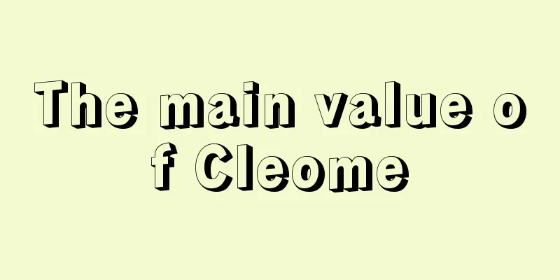 The main value of Cleome