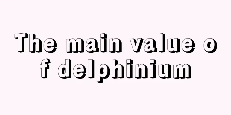 The main value of delphinium